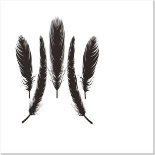 Cute bird feathers Posters and Art